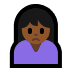 🙍🏾‍♀️ woman frowning: medium-dark skin tone display on Windows